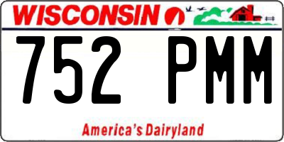 WI license plate 752PMM
