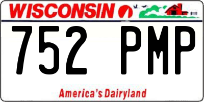 WI license plate 752PMP