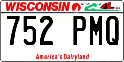 WI license plate 752PMQ
