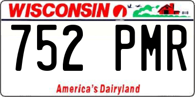 WI license plate 752PMR