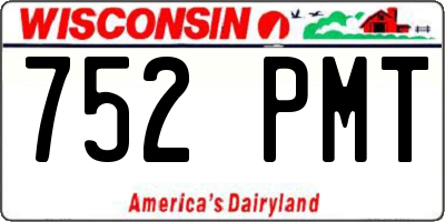 WI license plate 752PMT