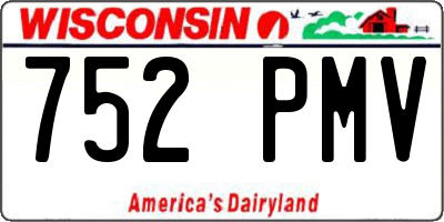 WI license plate 752PMV