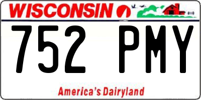 WI license plate 752PMY