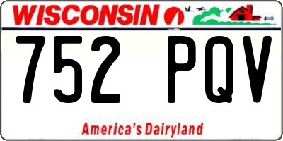WI license plate 752PQV