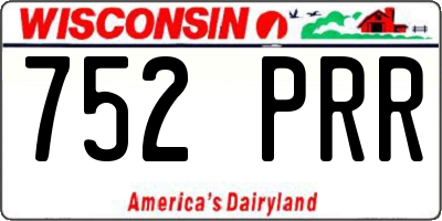 WI license plate 752PRR