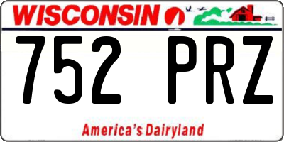 WI license plate 752PRZ