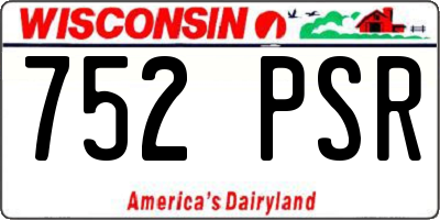 WI license plate 752PSR