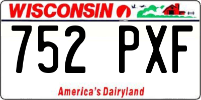 WI license plate 752PXF