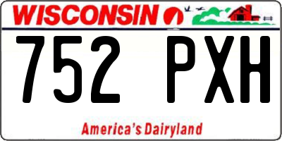 WI license plate 752PXH