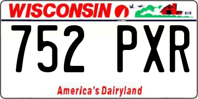WI license plate 752PXR