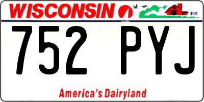 WI license plate 752PYJ