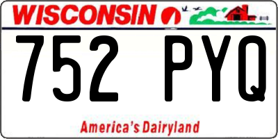WI license plate 752PYQ