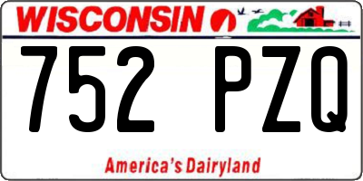 WI license plate 752PZQ