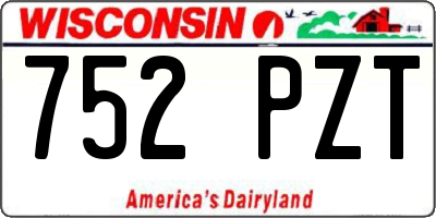 WI license plate 752PZT