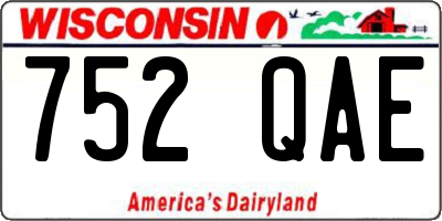 WI license plate 752QAE