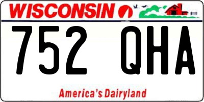 WI license plate 752QHA