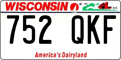 WI license plate 752QKF