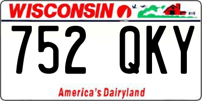WI license plate 752QKY