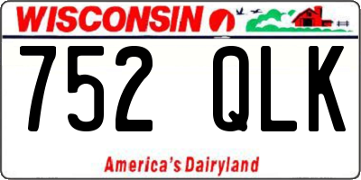 WI license plate 752QLK