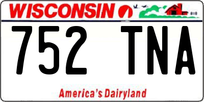 WI license plate 752TNA
