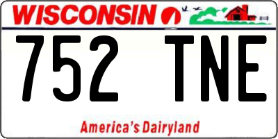 WI license plate 752TNE