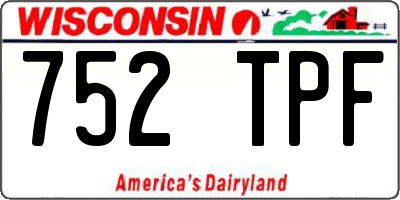 WI license plate 752TPF