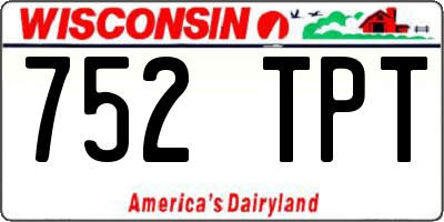 WI license plate 752TPT