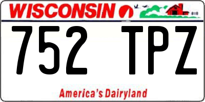 WI license plate 752TPZ