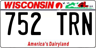 WI license plate 752TRN