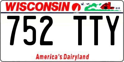 WI license plate 752TTY