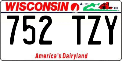 WI license plate 752TZY