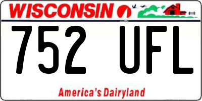 WI license plate 752UFL