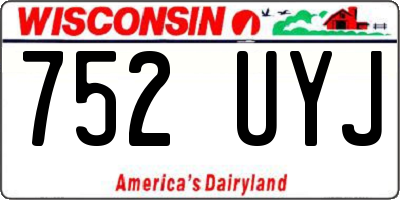 WI license plate 752UYJ