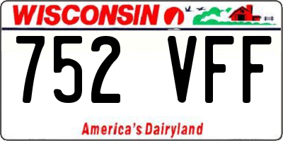 WI license plate 752VFF