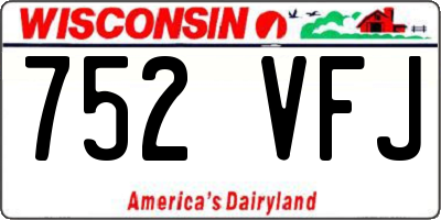 WI license plate 752VFJ