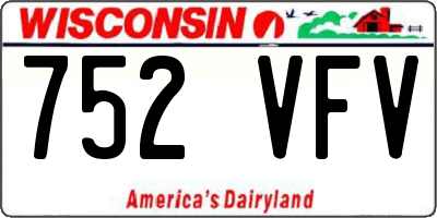 WI license plate 752VFV