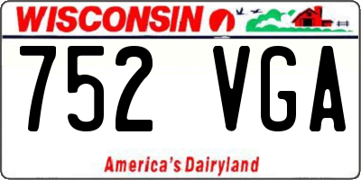 WI license plate 752VGA