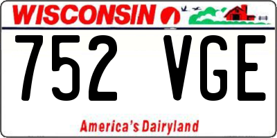 WI license plate 752VGE