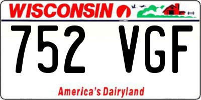 WI license plate 752VGF