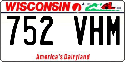 WI license plate 752VHM