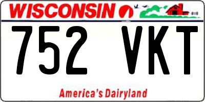WI license plate 752VKT