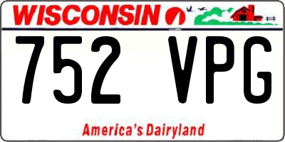 WI license plate 752VPG