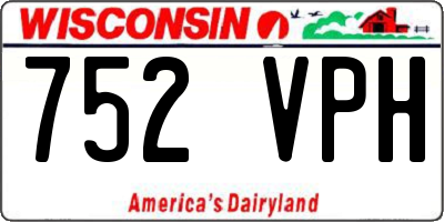 WI license plate 752VPH