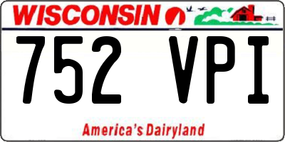 WI license plate 752VPI