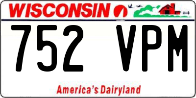 WI license plate 752VPM