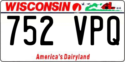 WI license plate 752VPQ