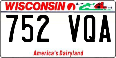 WI license plate 752VQA