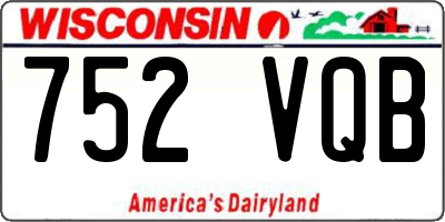 WI license plate 752VQB