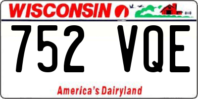 WI license plate 752VQE