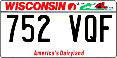 WI license plate 752VQF